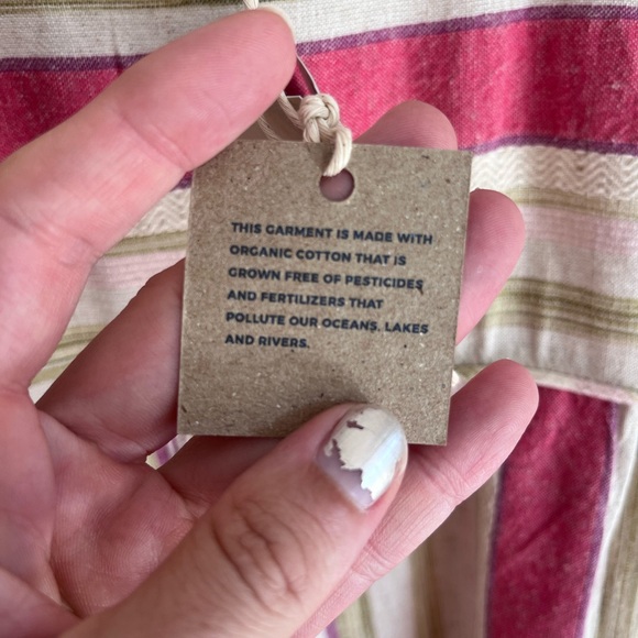 FAHERTY Lanai Linen Dress in Sol Stripe. SZ LG NWT MSRP $198 Backyard BBQ Flowy - Picture 10 of 12